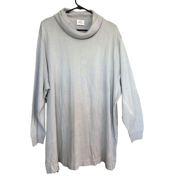 H Peterseim Maxi Turtleneck Sweaters Women Sz. Large Lot of 2 Red Gray Lagenlook - Picture 7 of 10